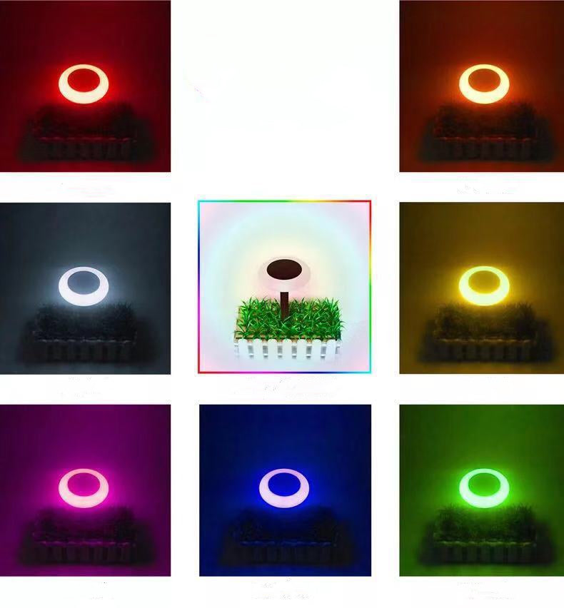 RGB round colorful solar lawn lights 🇨🇳