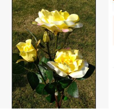 Solar rose lamp 3LED plug in the sun nen light garden garden light lawn light 🇨🇳