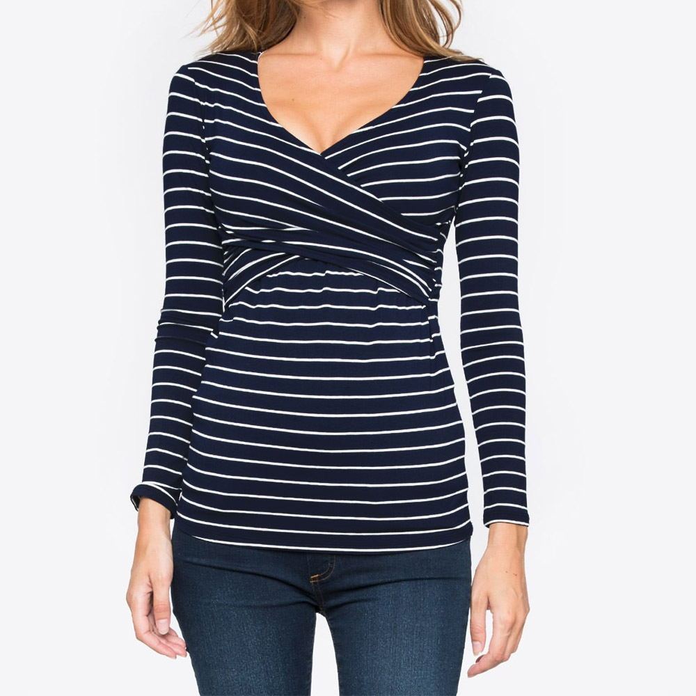 Deep V-neck print long sleeves 🇨🇳