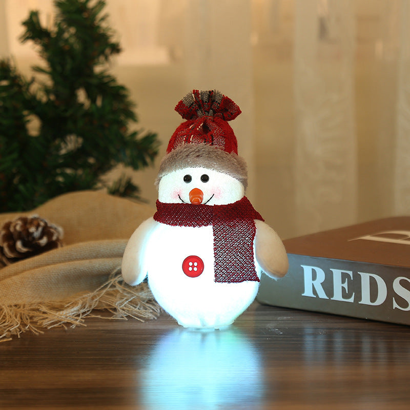 Christmas Decorations LED Santa Claus Snowman Deer Creative New Luminous Xmas Tree Pendant Gnome Gifts Decoration 🇬🇧