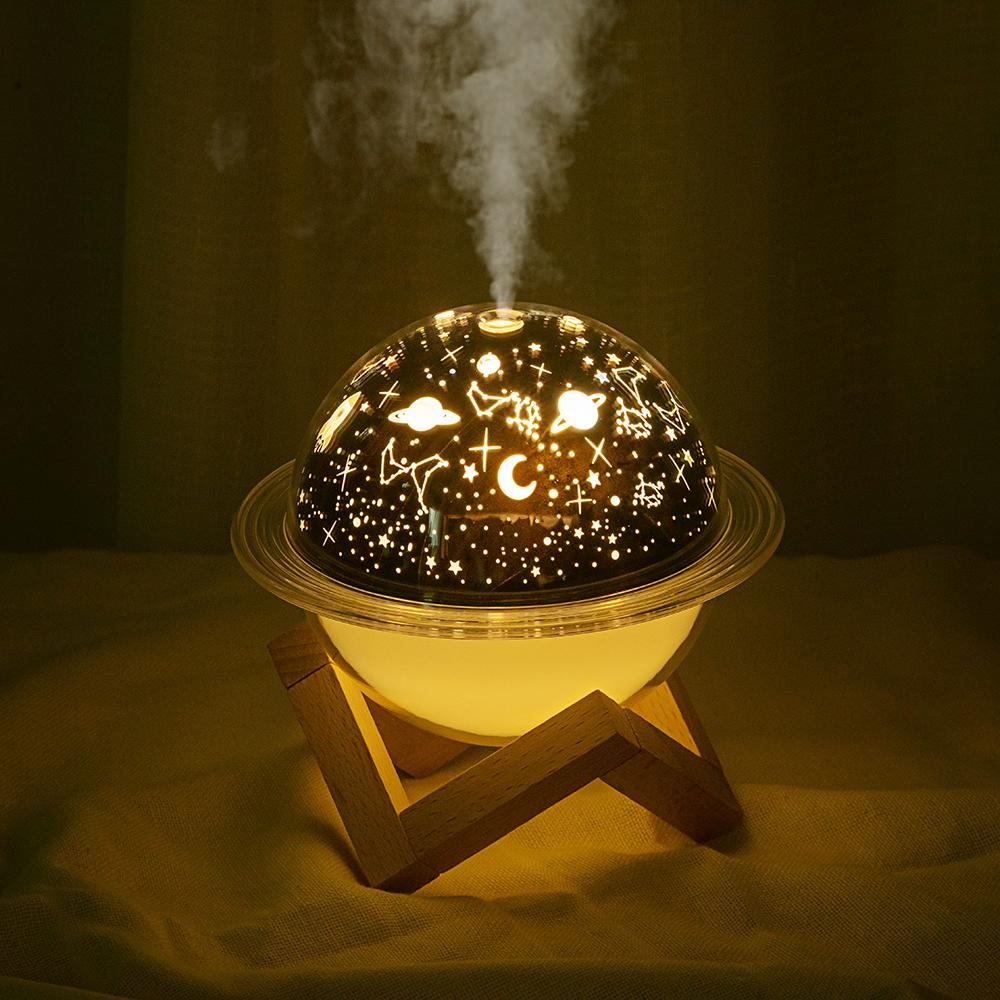 Planet Lamp Air Humidifier USB Ultrasonic Aroma Essential Oil Diffuser LED Night Light UFO Diffuser 🇨🇳