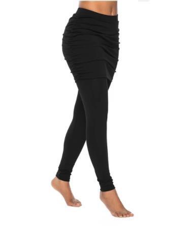 Pack hip side pleated skirt fake two leggings skirt 🇨🇳