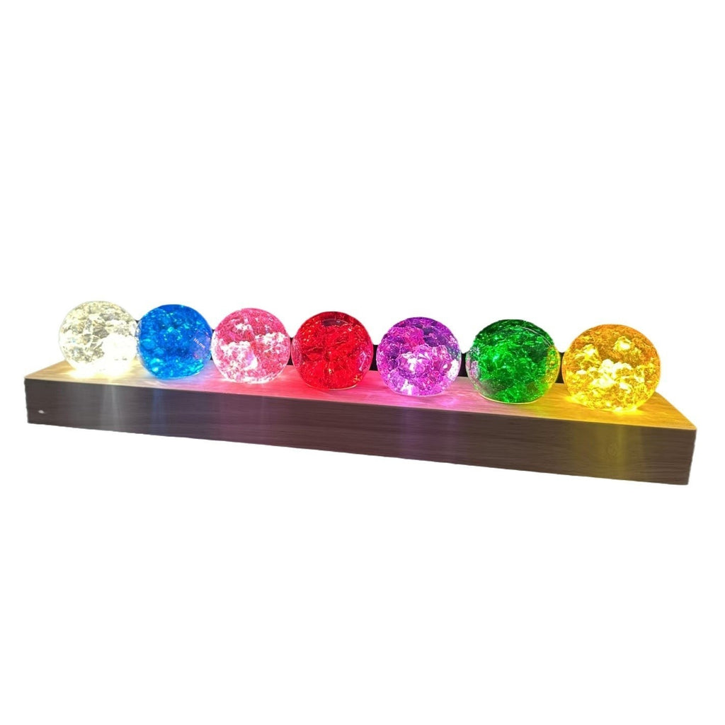 Colorful Crystal Ice Crack Ball Solid Glass Ball Ornament Ornaments