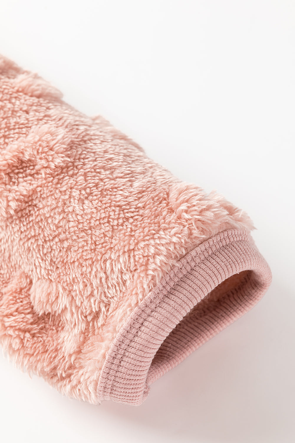 Light Pink Textured Leopard Fleece Loose Two Piece Lounge Set 🇺🇸