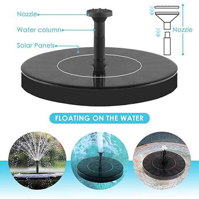 Solar Fountain  Outdoor Garden Classic Round 🇨🇳