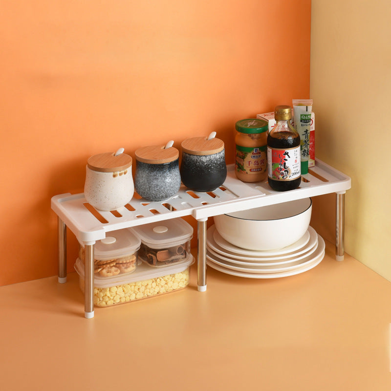 Telescopic cabinet layered shelf organizer 🇨🇳