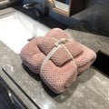 Coral Fleece Pineapple Grid Absorbent Towel Bath Towel Combination Set 🇨🇳
