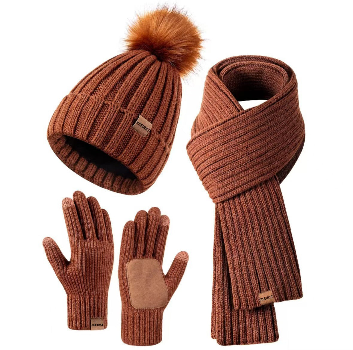 9-color Men's And Women's Knitted Hat Scarf Gloves 🇨🇳