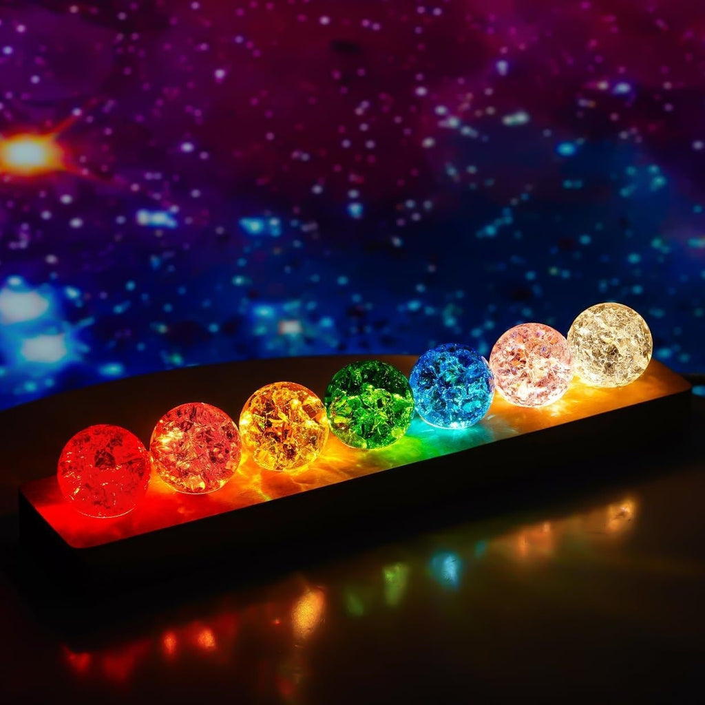 Colorful Crystal Ice Crack Ball Solid Glass Ball Ornament Ornaments