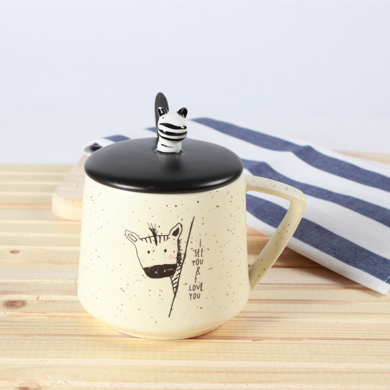 Creative Cartoon Ceramic Cup Hand Drawn Cute Giraffe 🇨🇳