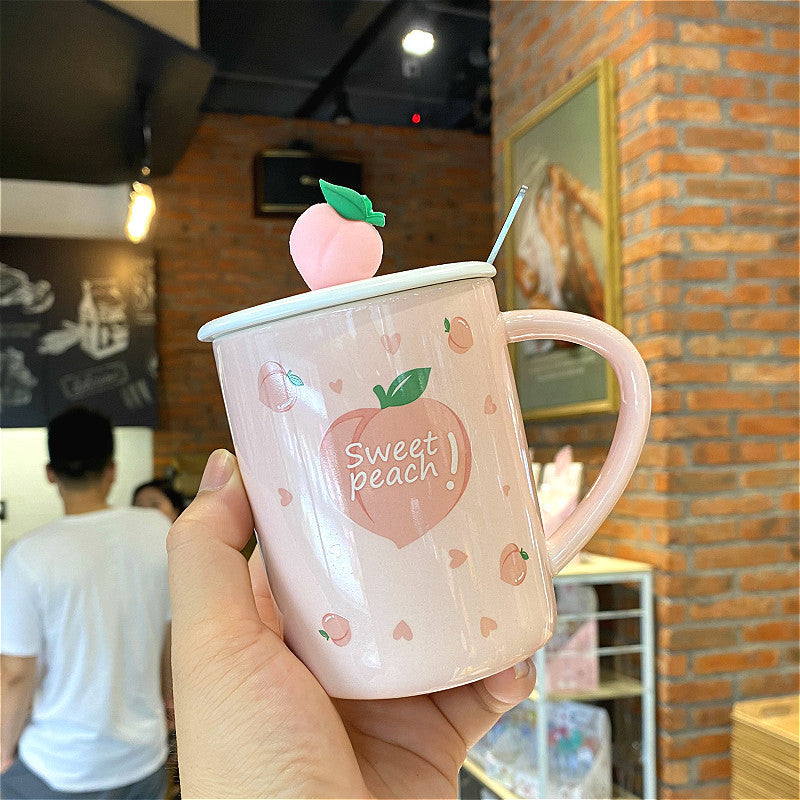 Love Mug With Lid Spoon Mug Ceramic  🇨🇳