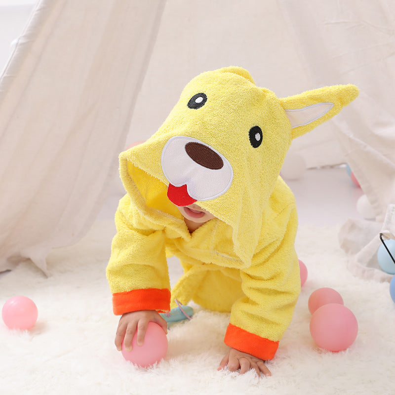 Cartoon Cute Animal Modeling Baby Bath Towels Baby Bathrobes Cotton Children's Bathrobes Baby Hooded 🇨🇳