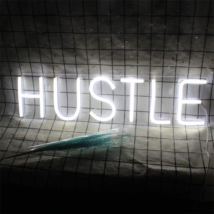 Transparent Back Panel HUSTLE USB Powered Neon Lights 🇨🇳