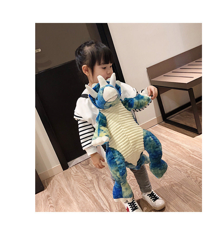 Creative 3D Dinosaur Backpack for Children Cartoon Animal Plush Dinosaurs Bag Cute Funny Parent-child Bags for Girl Boys 🇨🇳