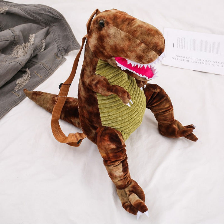 Creative 3D Dinosaur Backpack for Children Cartoon Animal Plush Dinosaurs Bag Cute Funny Parent-child Bags for Girl Boys 🇨🇳