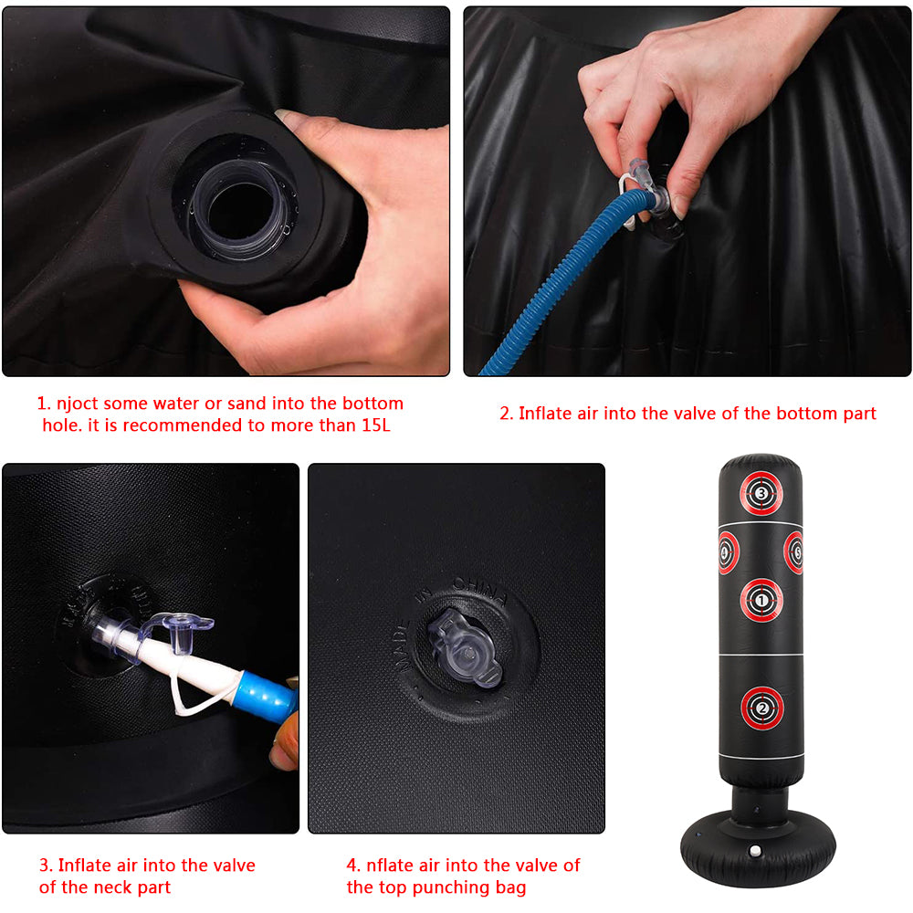 Pvc Thick Tumbler Inflatable Fitness Boxing Column 1.6 Meters High 🇨🇳