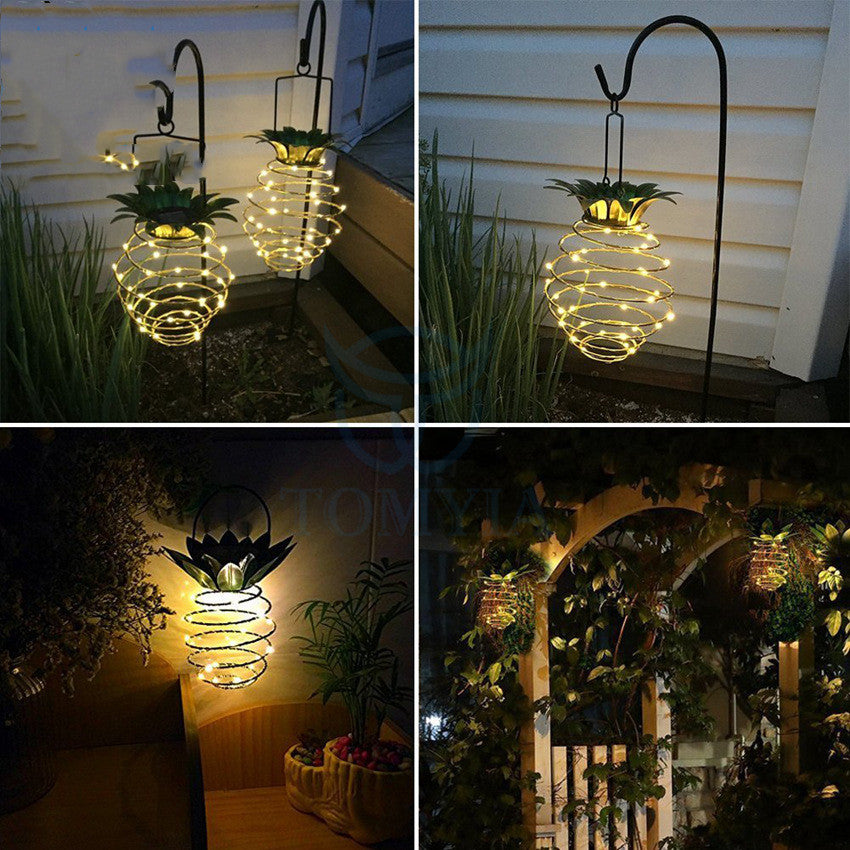 Outdoor Waterproof Garden Pineapple Solar Lights Path Lights Hanging Fairy Lights 🇨🇳