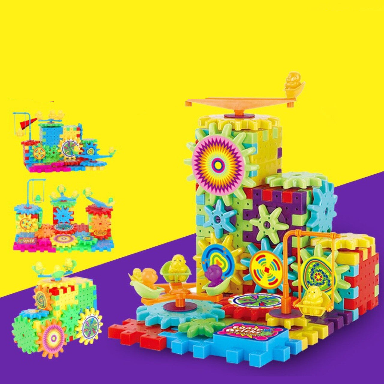 Electric Gears 3D Model Building Kits Plastic Brick Blocks Educational Toys for Kids 🇨🇳