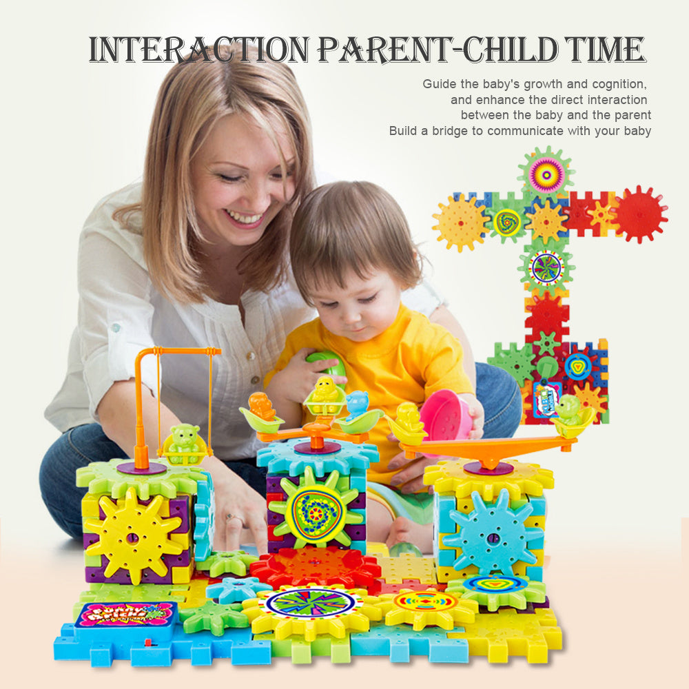 Electric Gears 3D Model Building Kits Plastic Brick Blocks Educational Toys for Kids 🇨🇳