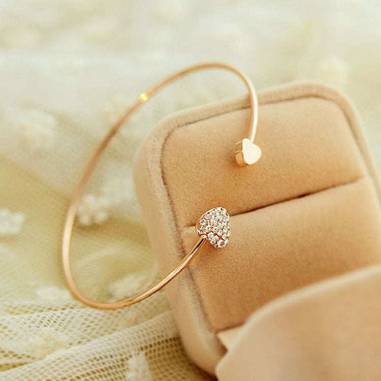 Korean Full Diamond Heart-Shaped Love Bracelet 🇨🇳