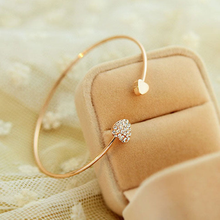 Korean Full Diamond Heart-Shaped Love Bracelet 🇨🇳