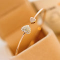 Korean Full Diamond Heart-Shaped Love Bracelet 🇨🇳