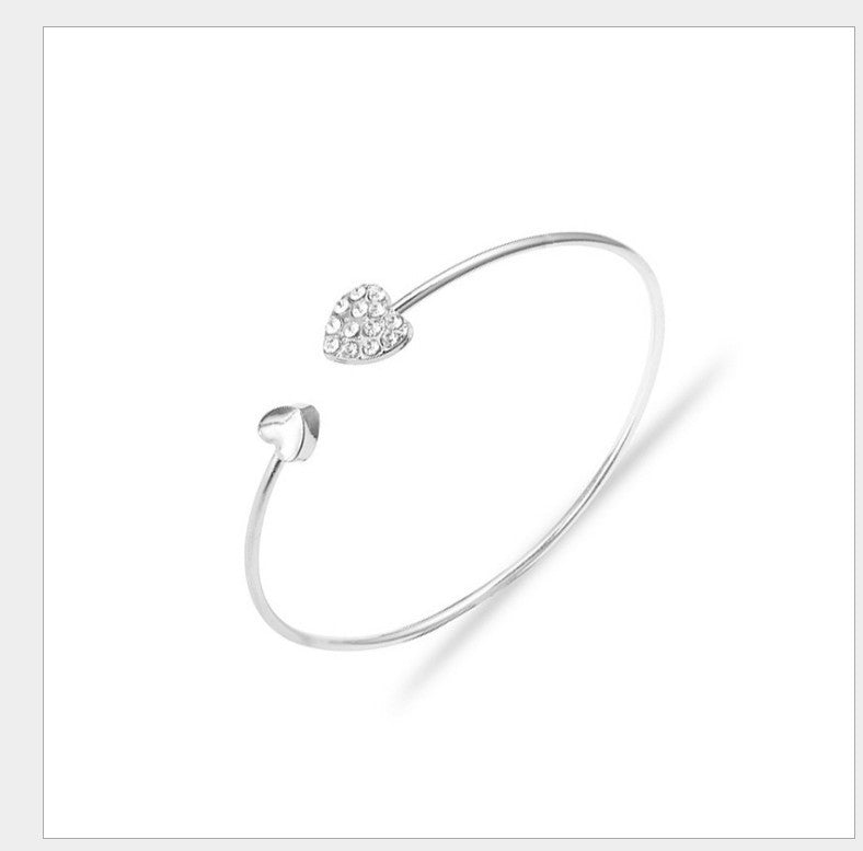 Korean Full Diamond Heart-Shaped Love Bracelet 🇨🇳
