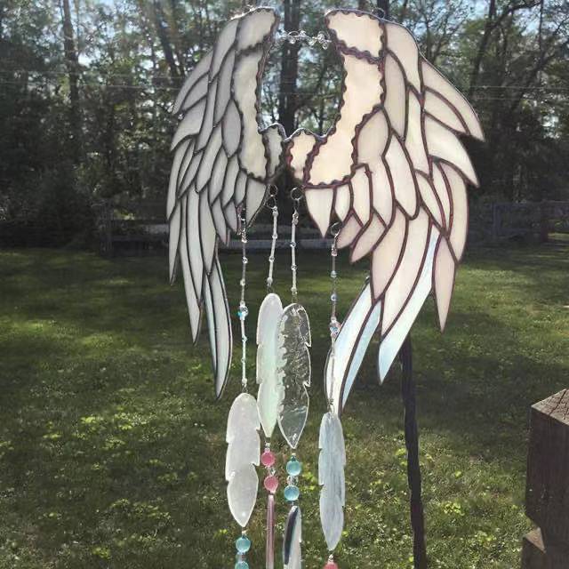 Crystal Angel Wing Chime Suncatcher Yard Gift Home Garden Hanging Decoration 🇨🇳