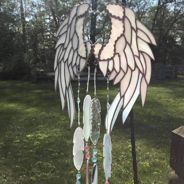 Crystal Angel Wing Chime Suncatcher Yard Gift Home Garden Hanging Decoration 🇨🇳