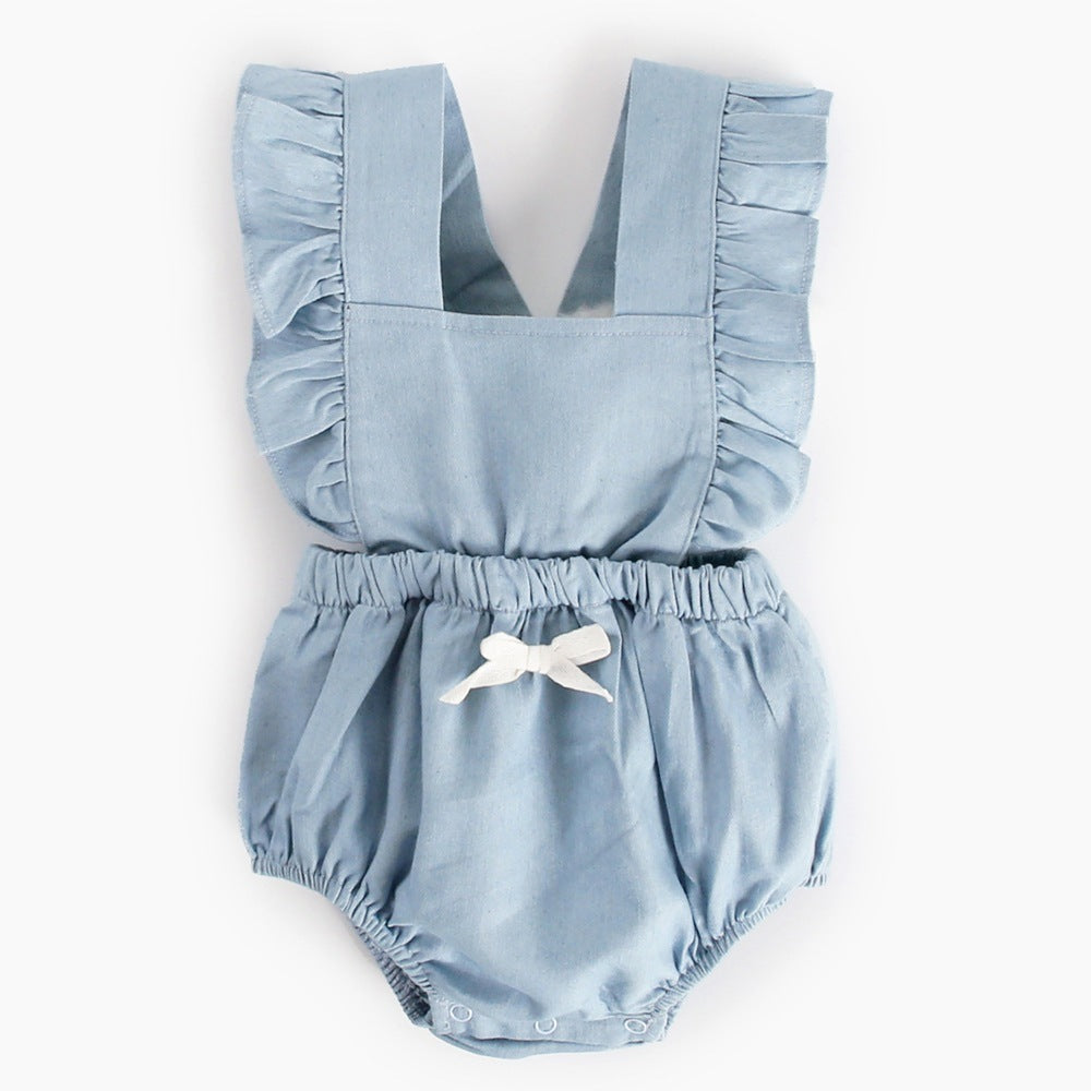 Ins Denim Baby One-piece Bodysuits Baby Romper Spring 🇨🇳