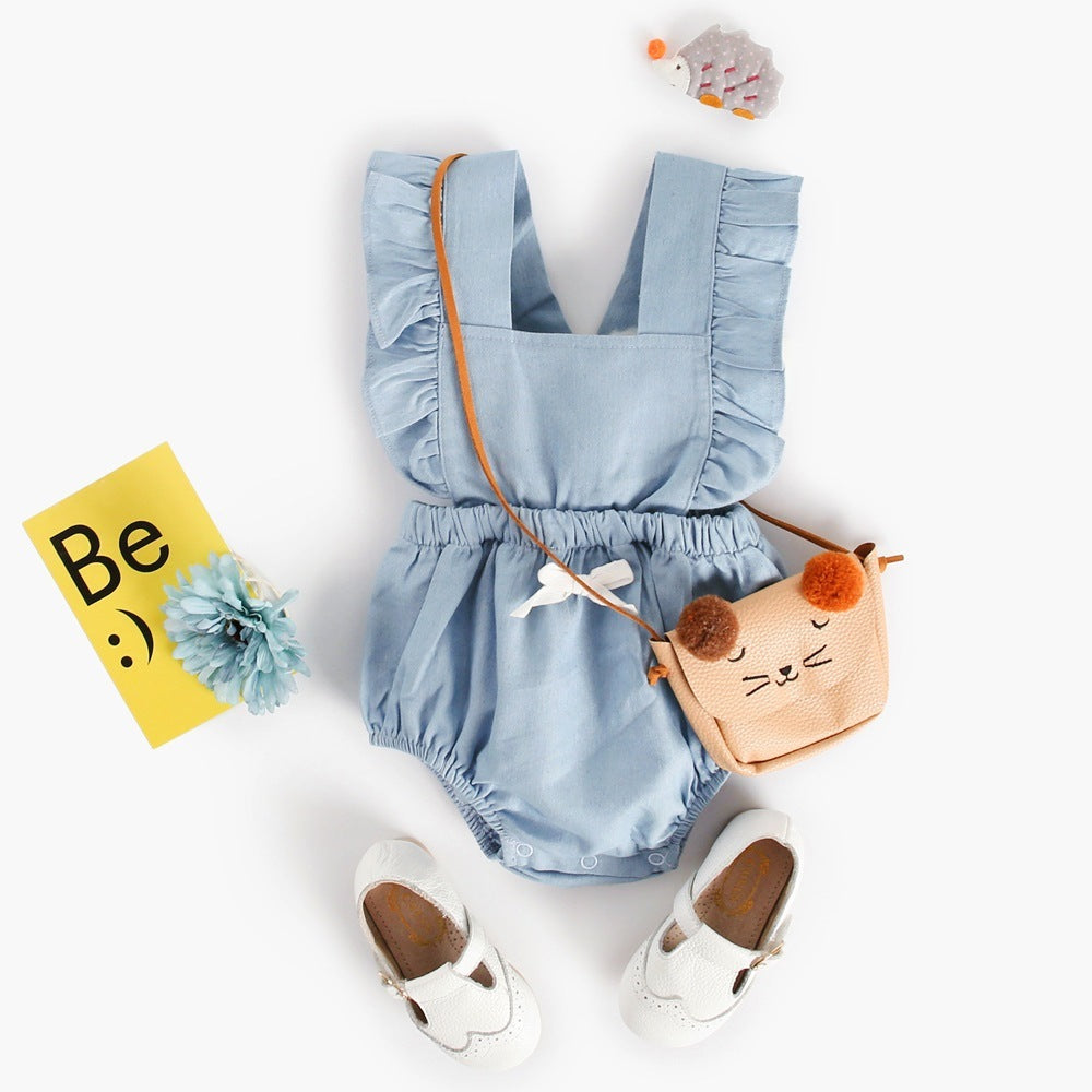 Ins Denim Baby One-piece Bodysuits Baby Romper Spring 🇨🇳