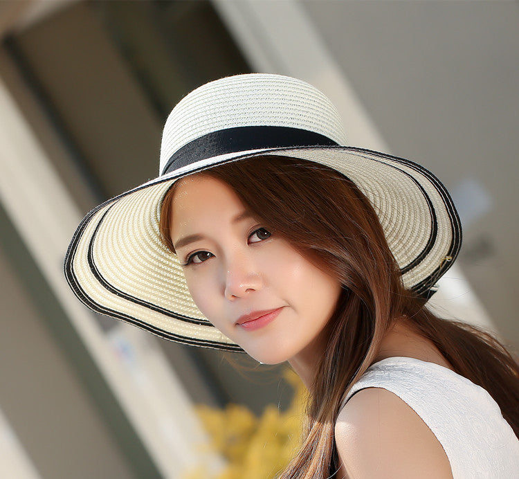 Sun Hat Big Black Bow Summer Hats For Women 🇨🇳