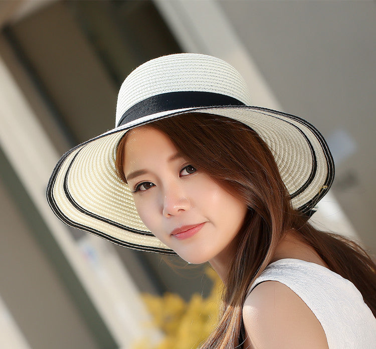 Sun Hat Big Black Bow Summer Hats For Women 🇨🇳