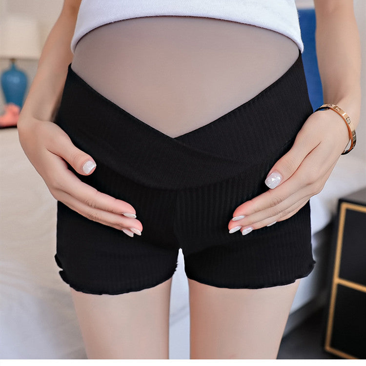 Maternity Wear,Leggings, Low-Waist Shorts, All-Match Safety Pants, Pregnant Women'S Belly Lift Pants 🇨🇳