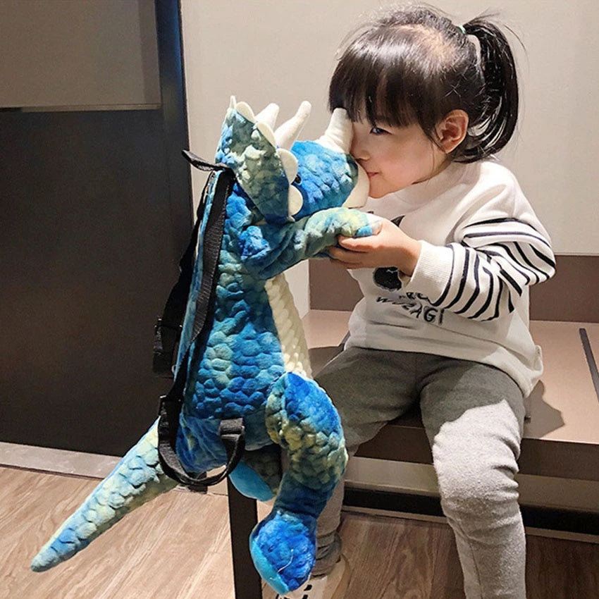 Creative 3D Dinosaur Backpack for Children Cartoon Animal Plush Dinosaurs Bag Cute Funny Parent-child Bags for Girl Boys 🇨🇳