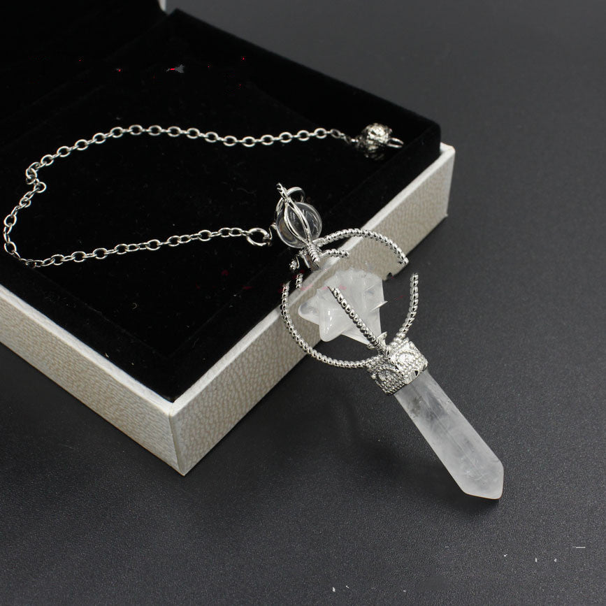 Natural Gemstones Merkaba Pendulum Healing Crystal 🇨🇳