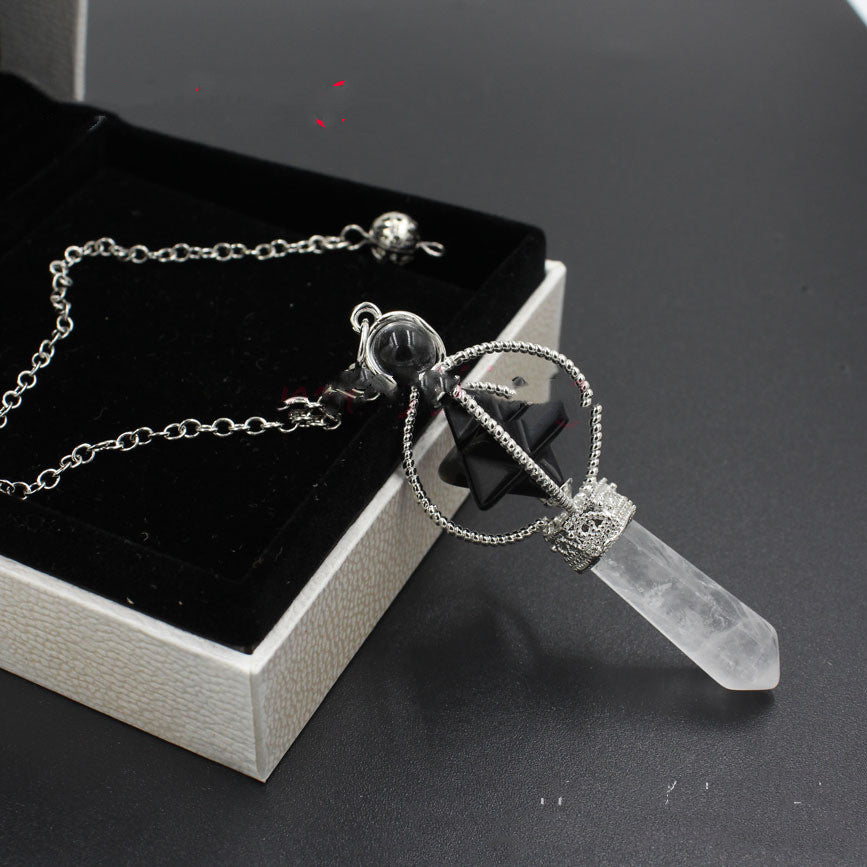 Natural Gemstones Merkaba Pendulum Healing Crystal 🇨🇳