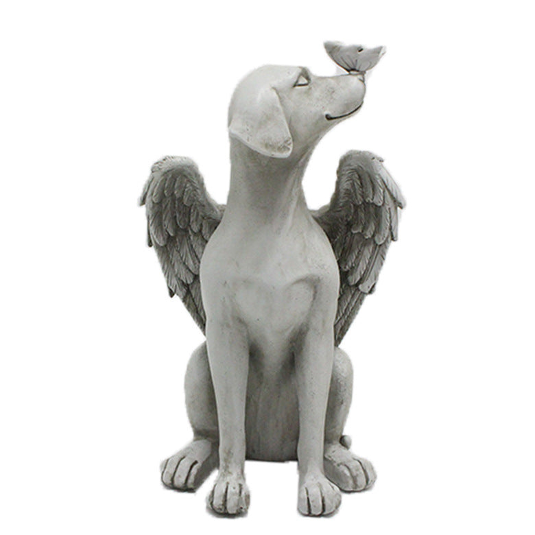 Angel Dog Decoration Creative Resin Pet Garden Animal Statue Decoration 🇨🇳
