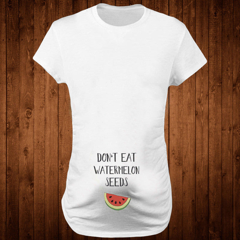 Women T-Shirts Slim Maternity Funny Letter Tops O-Neck Pregnancy Women 🇨🇳