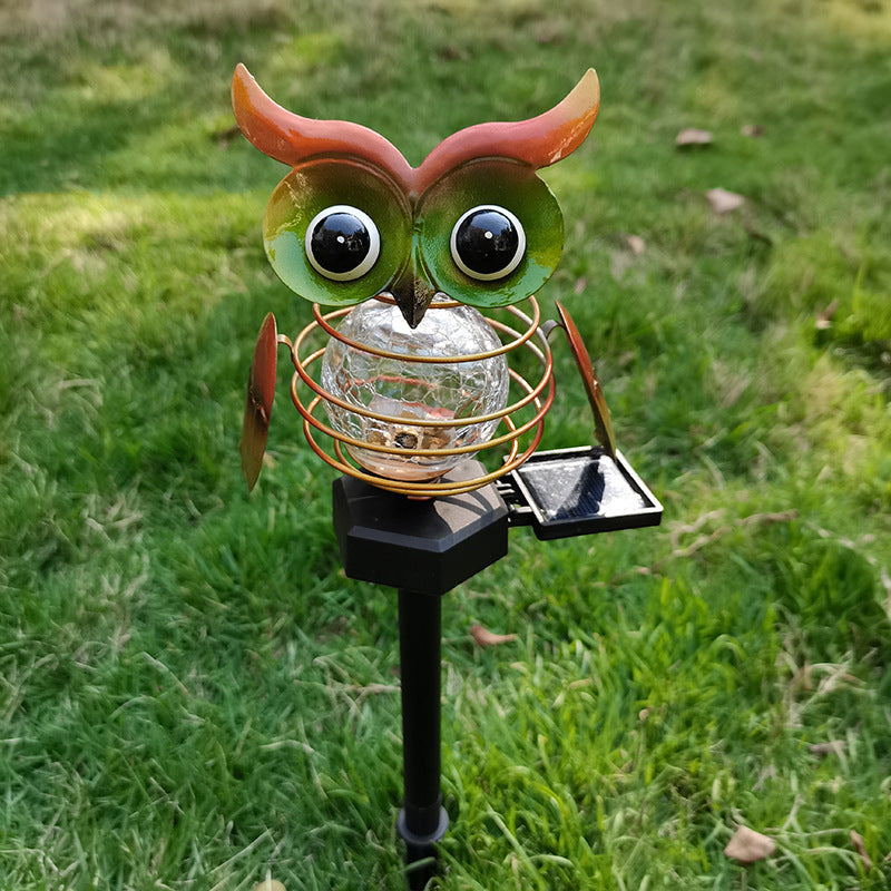 Solar Owl Lawn Lamp Outdoor Waterproof LED Garden Pathway Lighting 🇨🇳