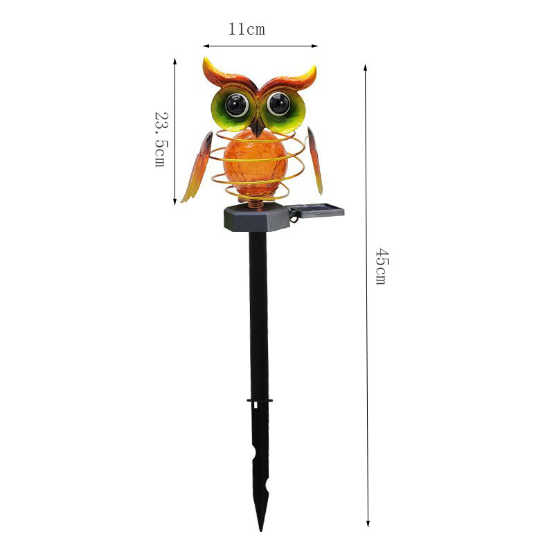 Solar Owl Lawn Lamp Outdoor Waterproof LED Garden Pathway Lighting 🇨🇳