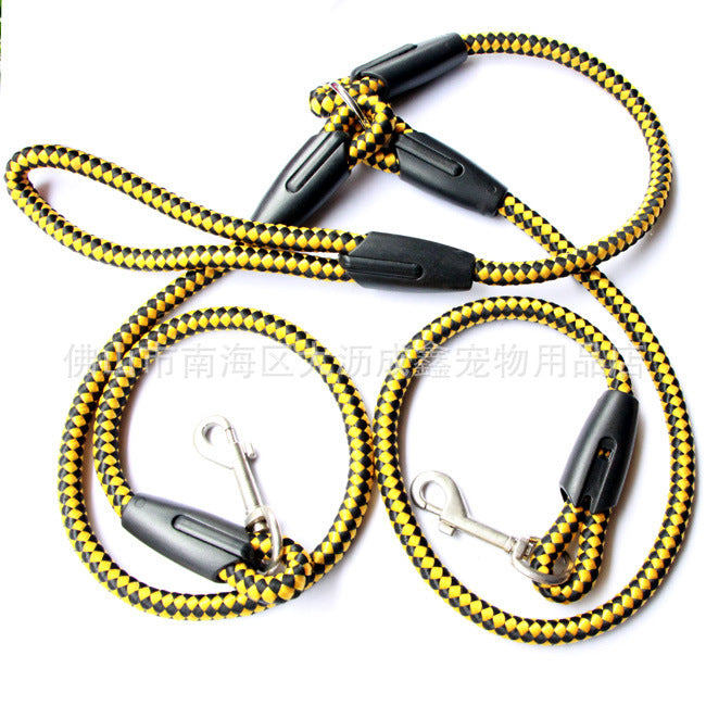 Double-Ended Traction Rope For Walking The Dog Hand-Double-Ended Traction Rope One Plus Two Leash Collar Pet Supplies Dog Collar 🇨🇳