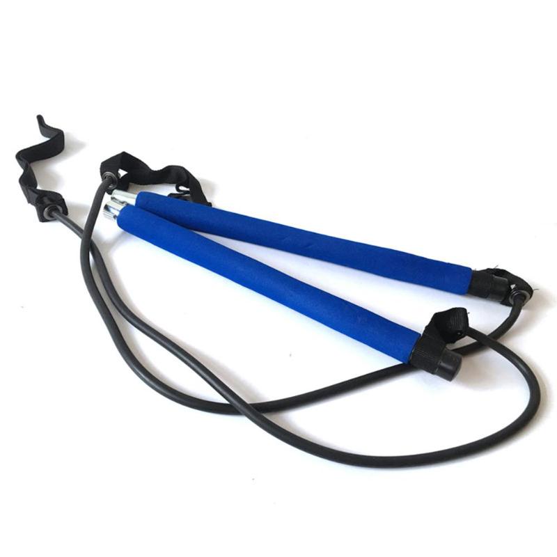Yoga Crossfit Resistance Bands Exerciser Pull Rope Portable Gym Workout Pilates Bar Trainer Elastic Bands 🇨🇳 j