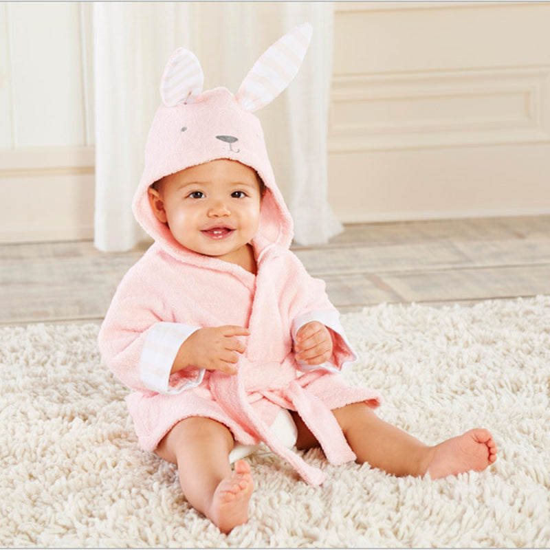 Cartoon Cute Animal Modeling Baby Bath Towels Baby Bathrobes Cotton Children's Bathrobes Baby Hooded 🇨🇳
