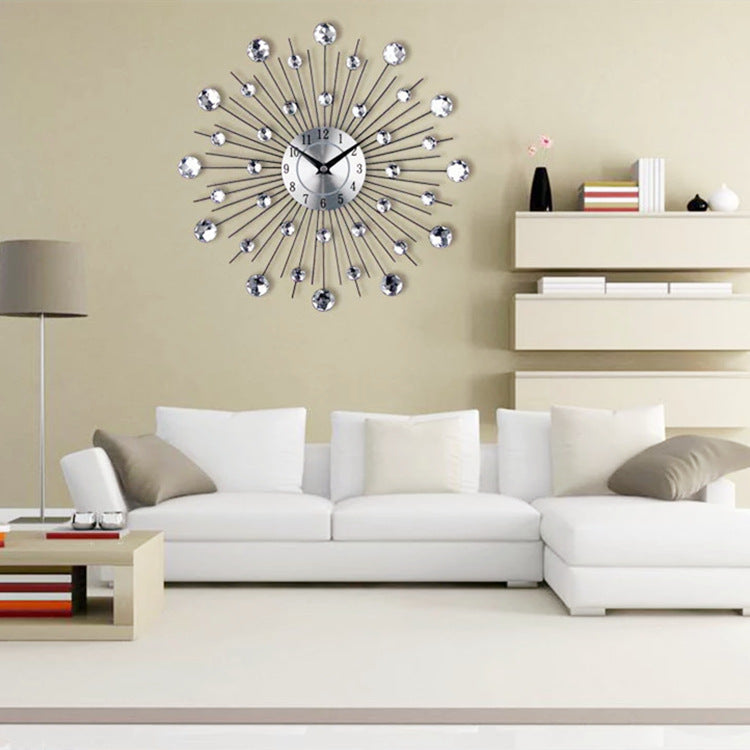 Mute Wall Clock Creative Living Room Decoration Big Clock Simple Round Wall Clock Art Electronic Clock Wall Watch 🇨🇳