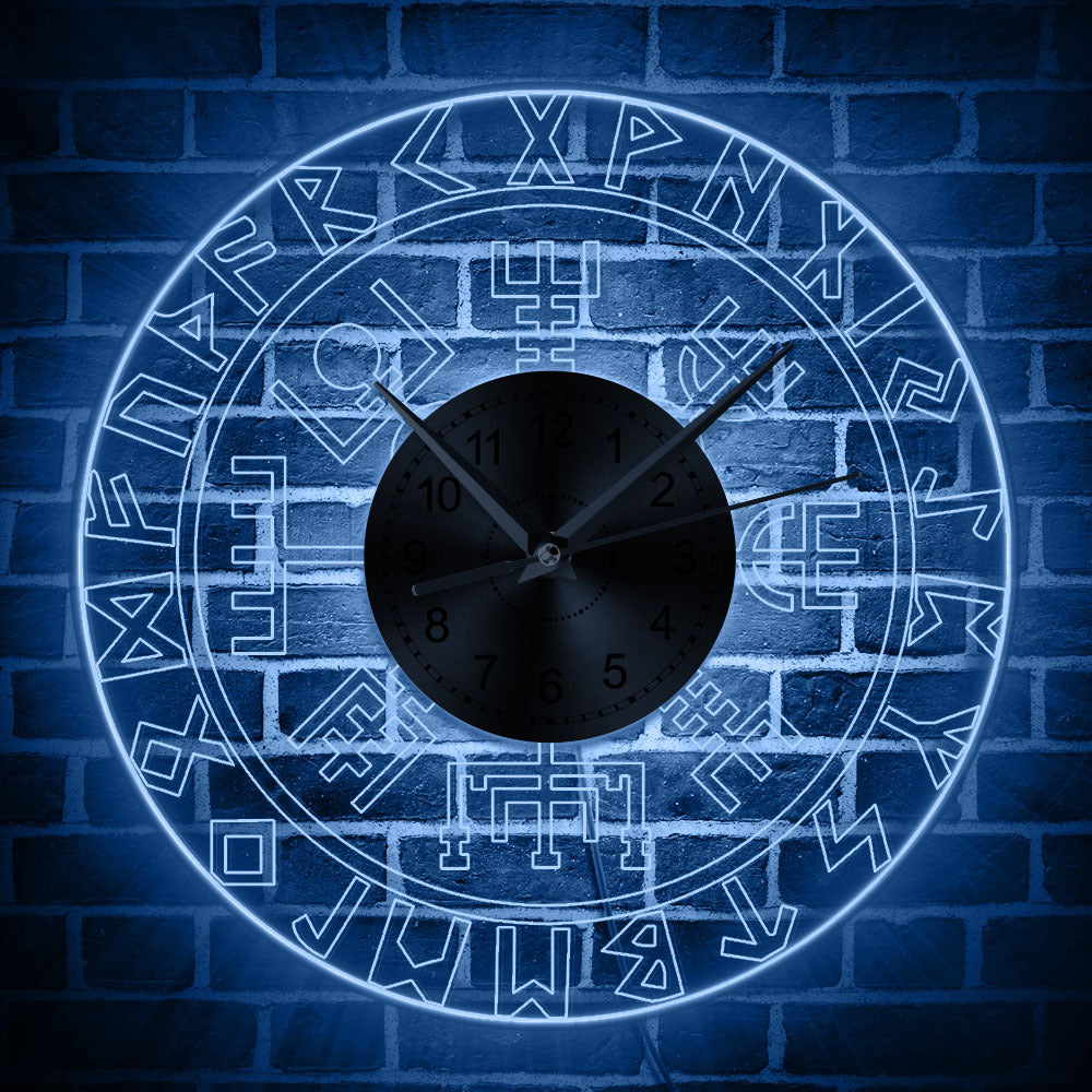 Viking Rune Transparent Acrylic Wall Clock 🇨🇳