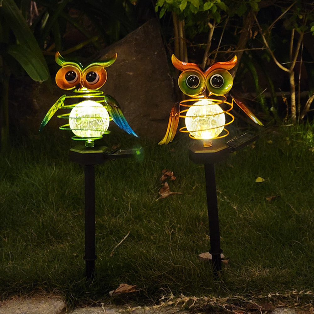 Solar Owl Lawn Lamp Outdoor Waterproof LED Garden Pathway Lighting 🇨🇳