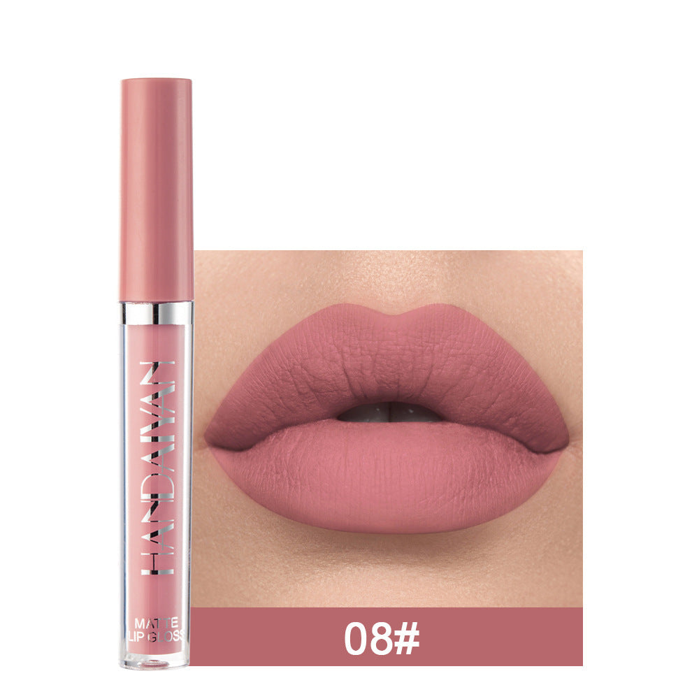 Matte Non-stick Cup Lip Gloss, Non-fading Matte Liquid Lipstick 🇨🇳