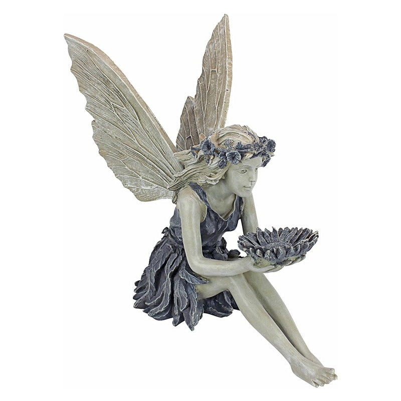 Fairy Sitting Garden Statue Ornament Decoration Resin Crafts Decor Accessories Home Landscaping Backyard Lawn Decoration 🇨🇳