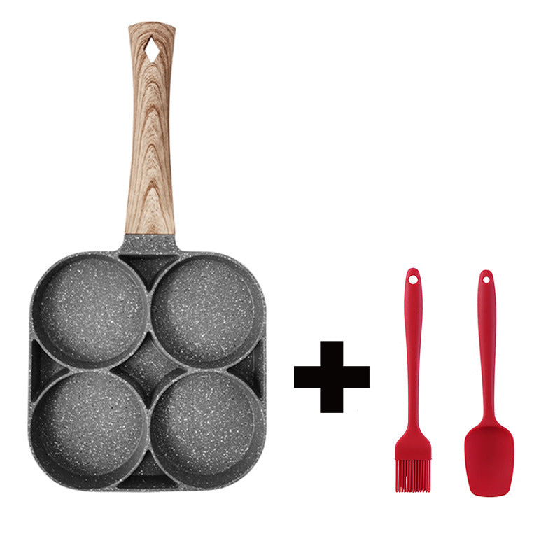 Multi Functional 4 Hole Frying Pan Non Stick Breakfast Burger Egg Pancake Maker 🇨🇳